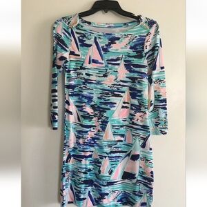 Lilly Pulitzer Blue and Pink Sailboat Dress